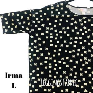 LuLaRoe Black and Cream Irma Tunic